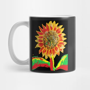 Colourful Sunflower Abstract Art Painting Mug